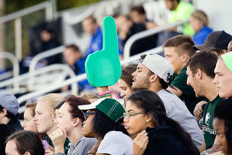 Students in the crowd